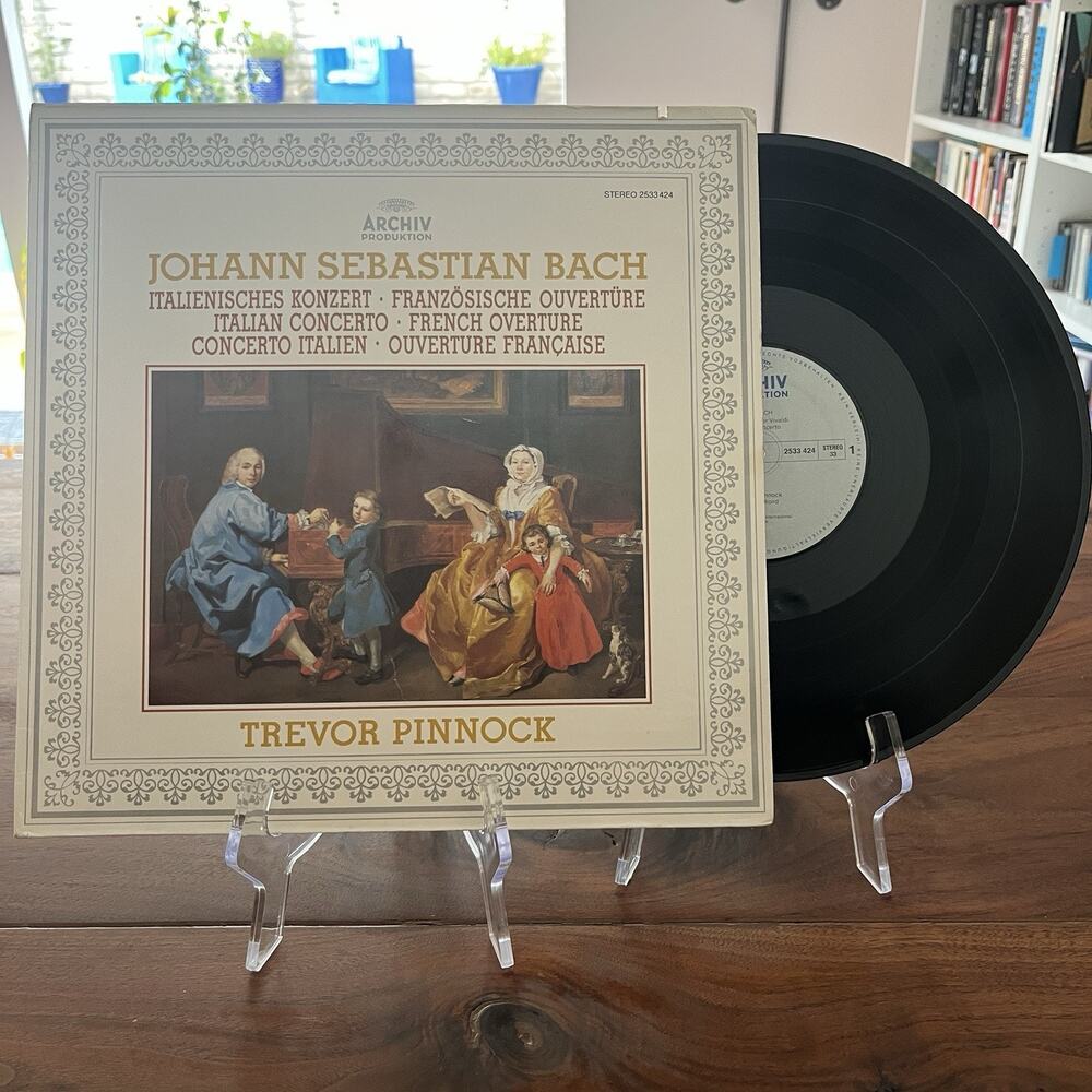 Bach Italian Concerto French Overture Trevor Pinnock LP 1979 Archiv 2533 424